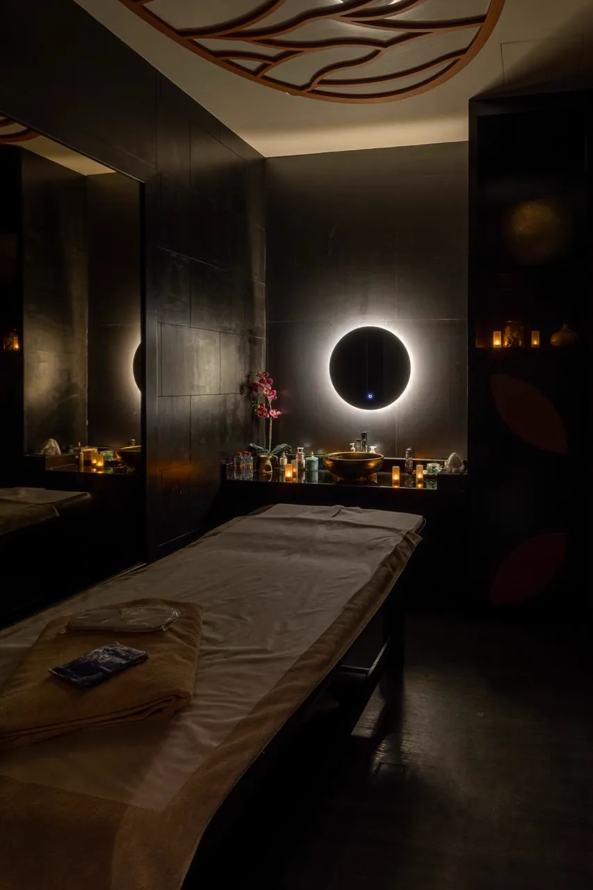 Candlelit treatment room